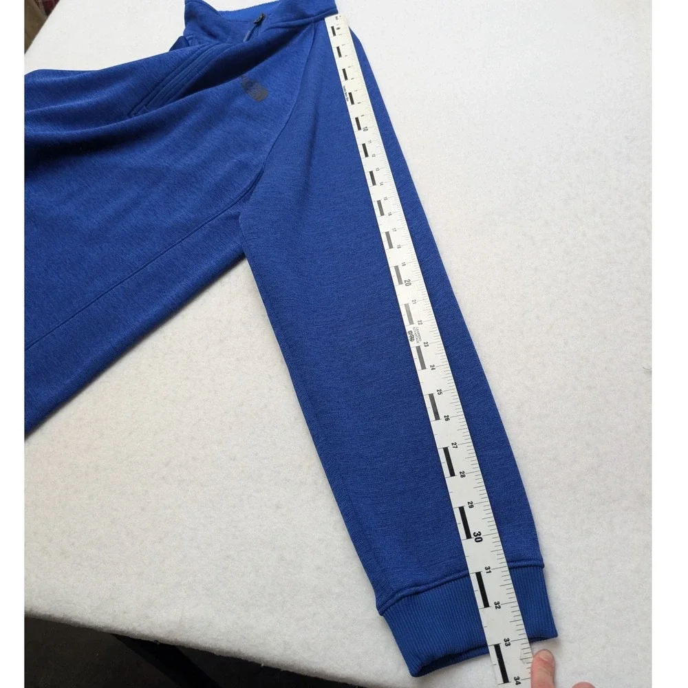 The North Face‎ Quarter Zip Pullover Mens XXL Blue Heathered Fleece Logo